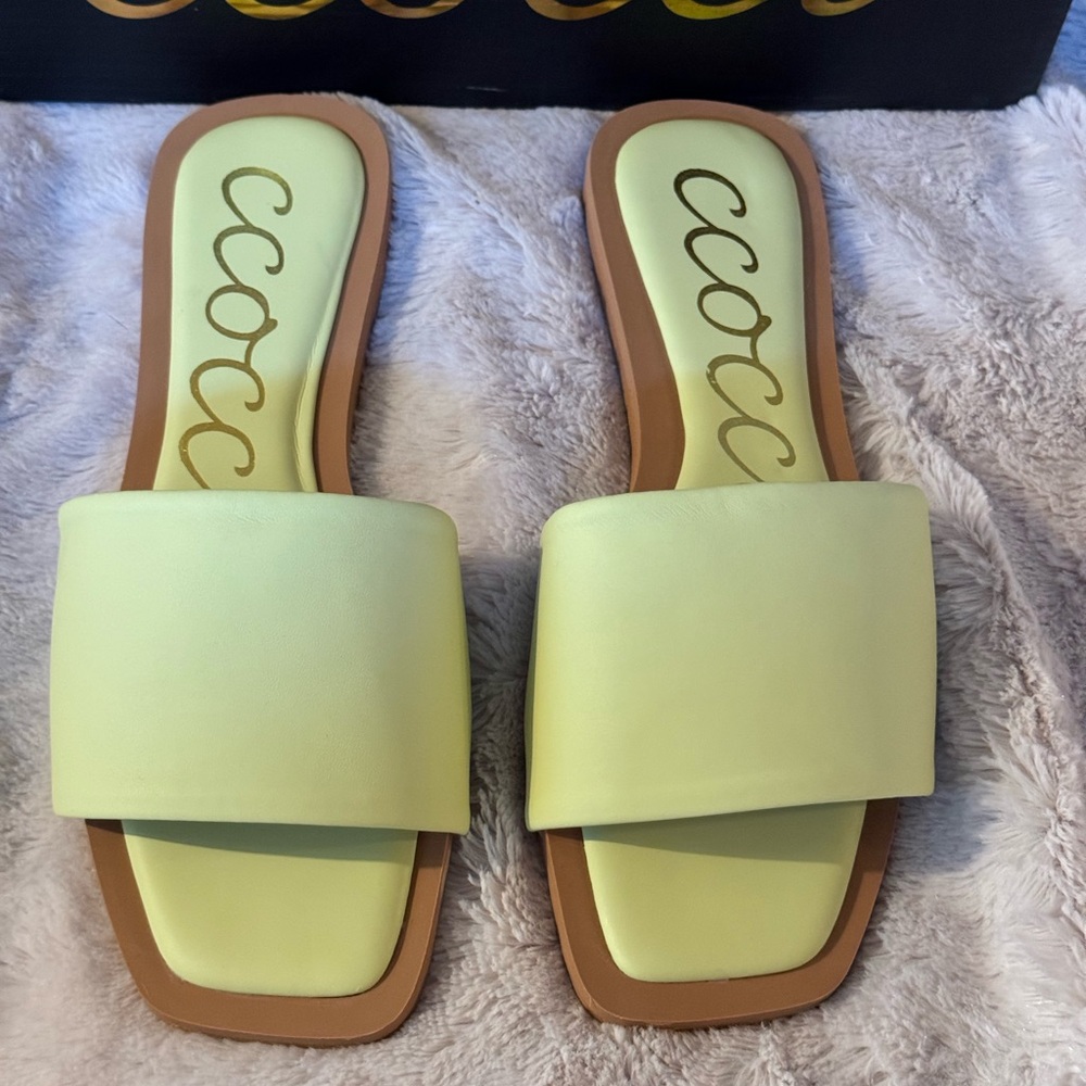 CCOCCI Women's Slide Sandals - Light Green
